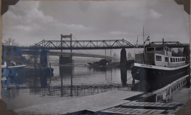 A floating dormitory boat outside Germania RV