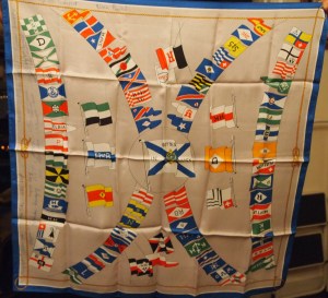 Silk scarf presented to Dorothea Newman