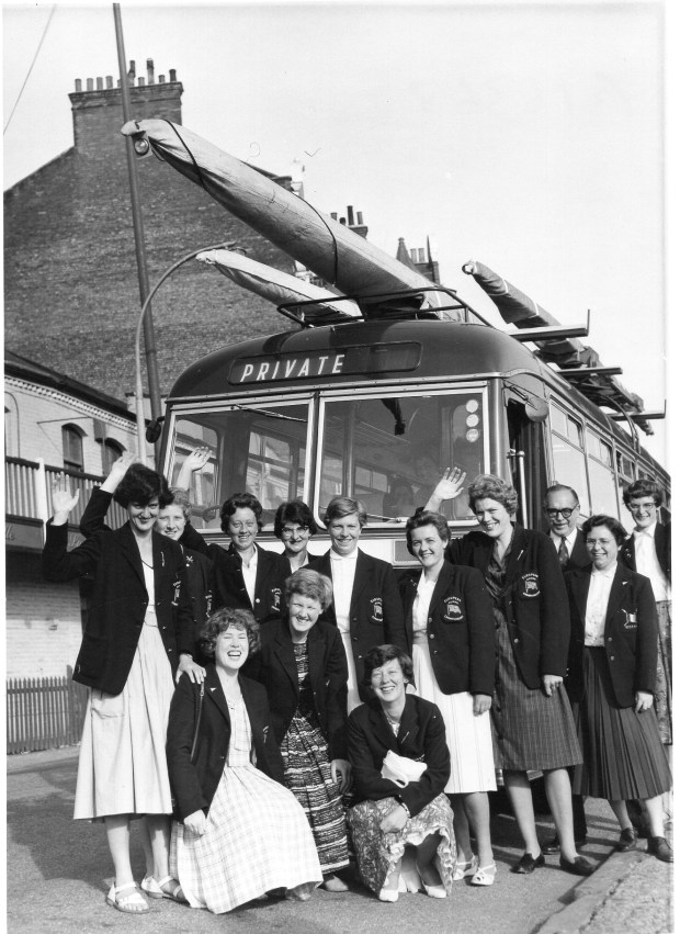 1961 team with bus