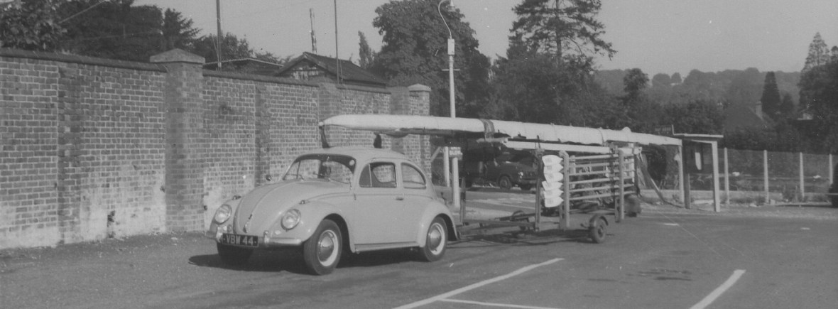 Beetle towing tiny trailer