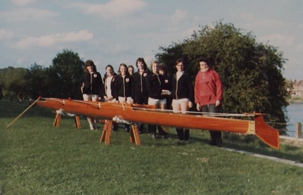 Naming the new boat Julie