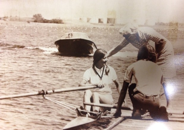1973 - being presented with Chuter Salver