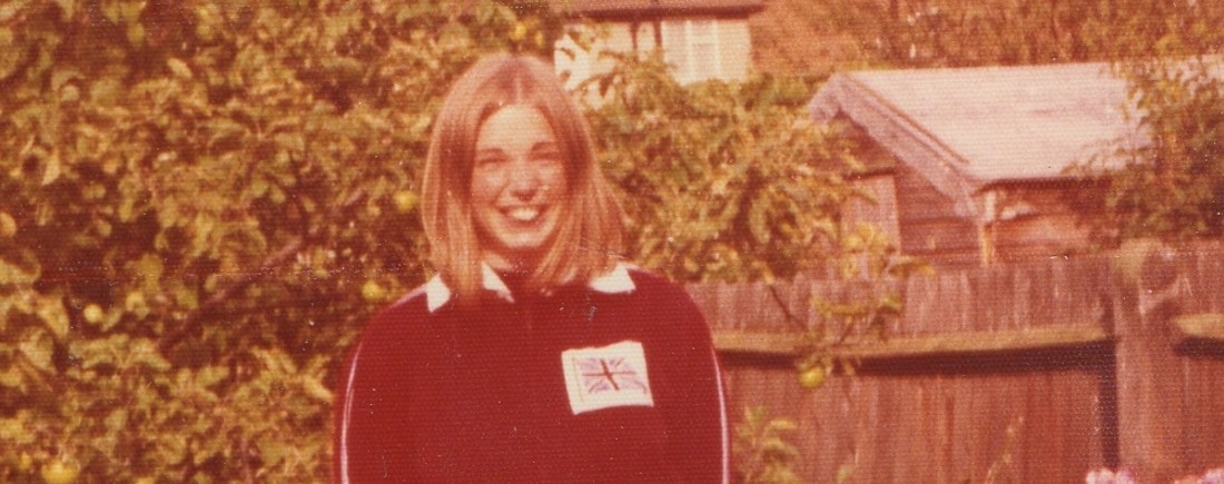 woman in GB tracksuit