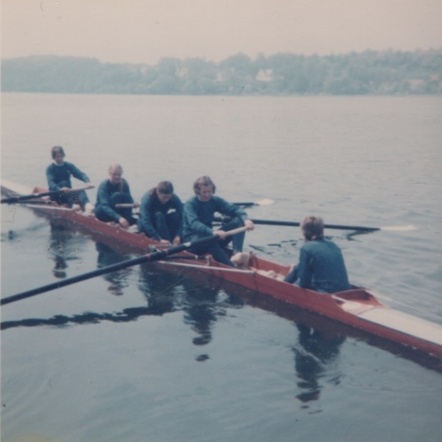 1976 Ratzeburg 4+ going out to race