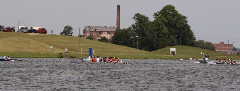 Women's eights racing at Holme Pierrepont