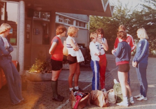 Some of the GB women's rowing team 1977