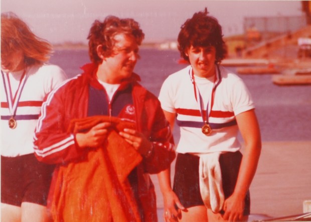 Members of the GB women's coxed four 1977