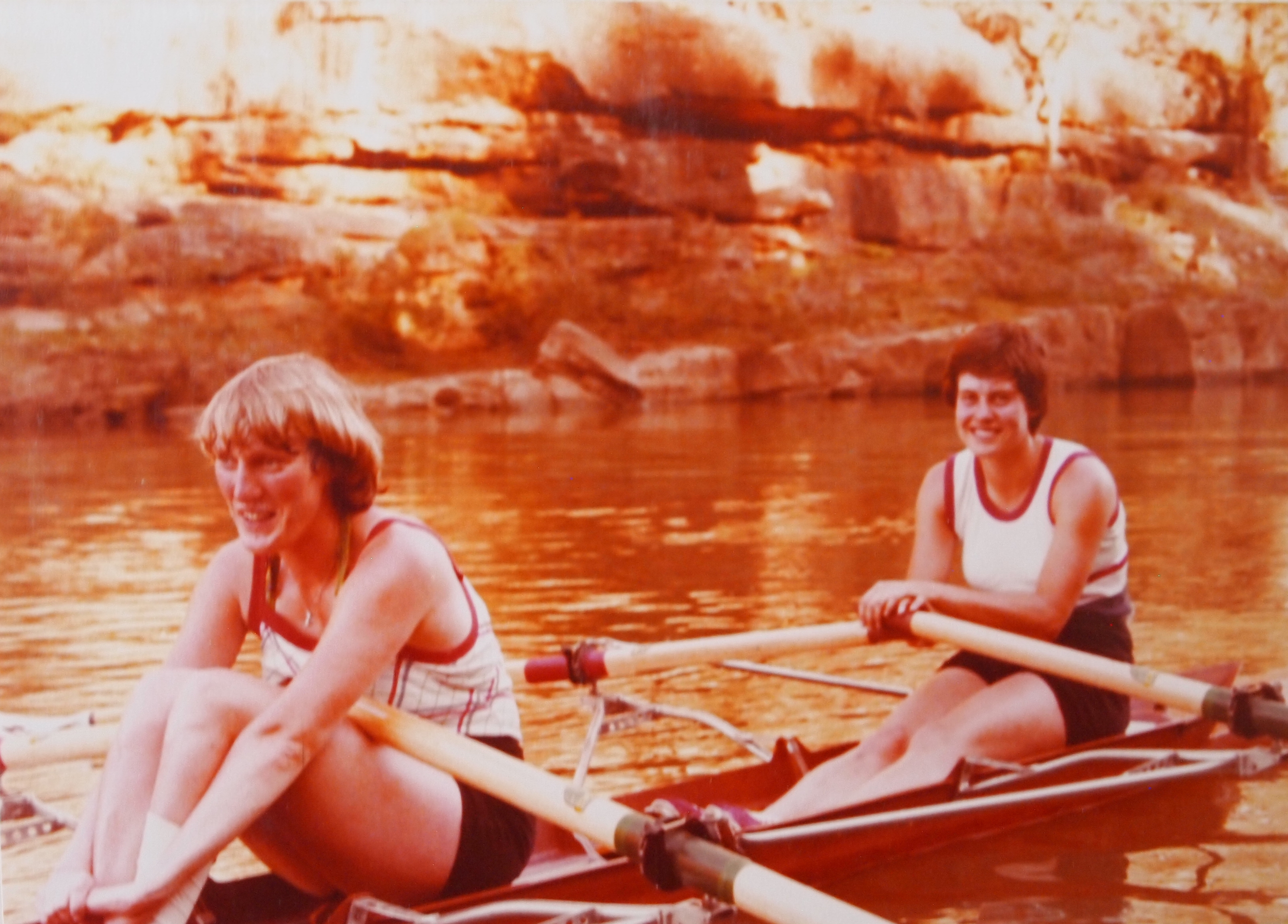 Astrid Ayling and Pauline Hart training in NZ 1978