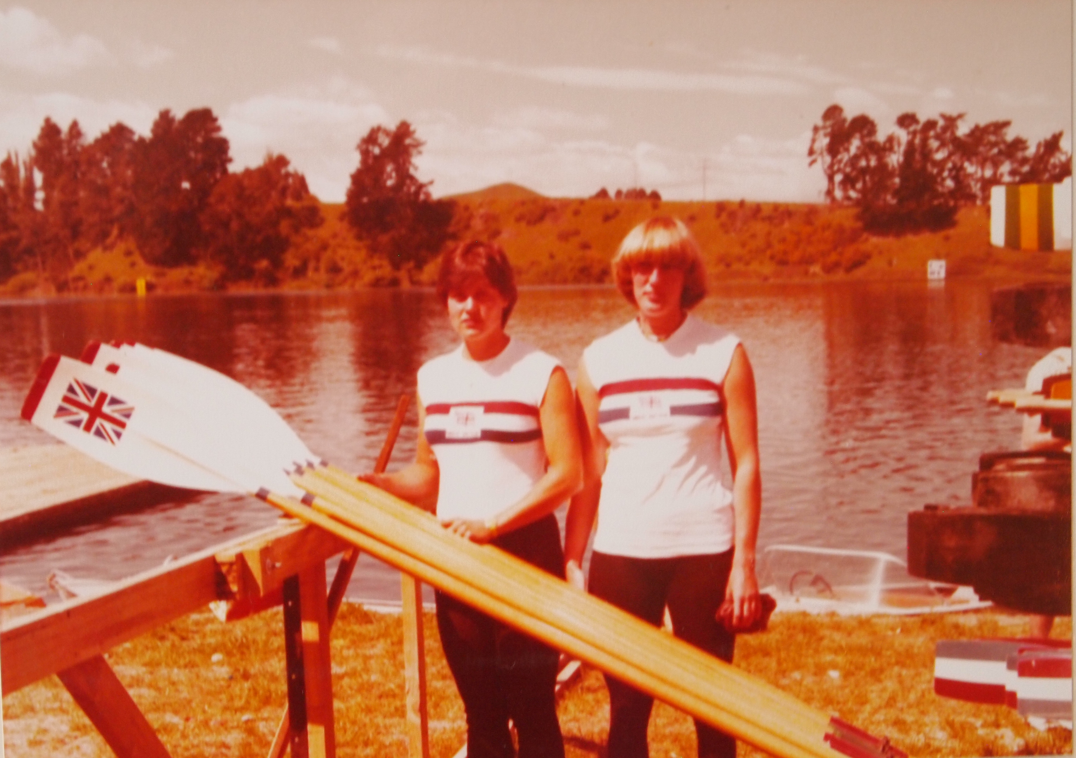 Pauline Hart and Astrid Ayling 1978 in Karapiro