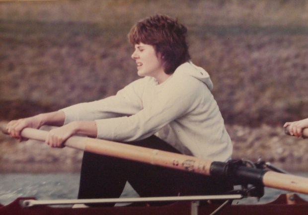 Painful look while rowing