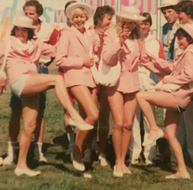 GB rowers in blazers and shorts