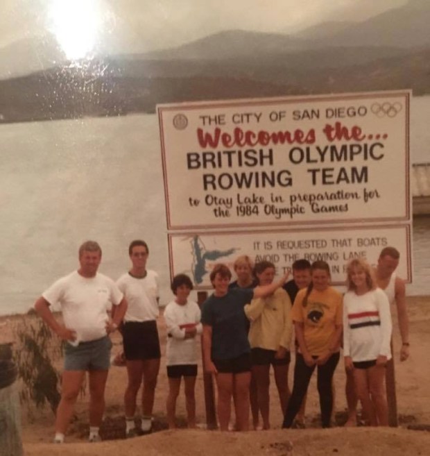 Richard Ayling with women's 4+ and others