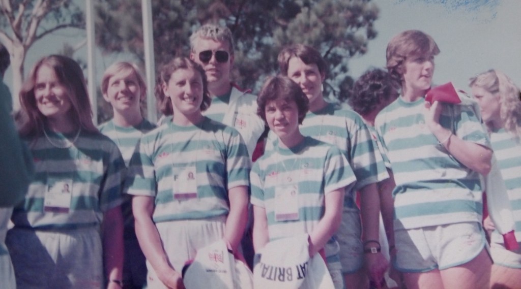 GB women in striped t-shirts