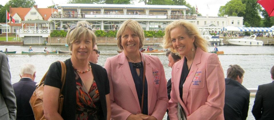 Gill Parker, Jean Genchi and Jo Toch in 1984 blazers at HRR