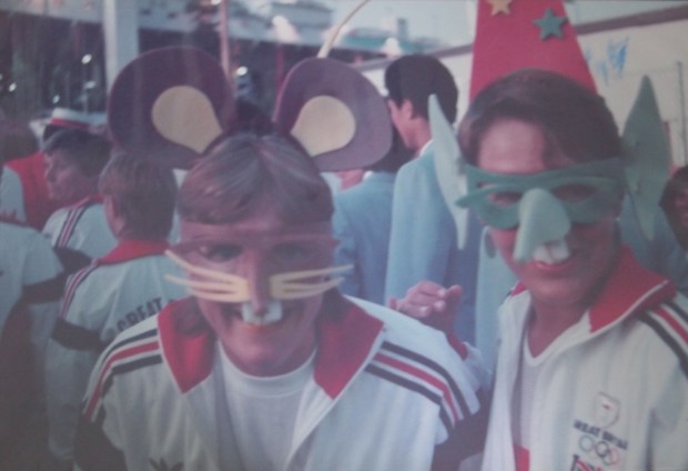 GB women rowers in animal masks