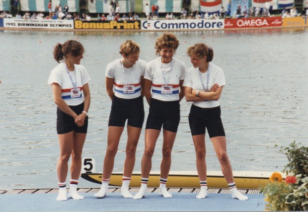 Four women on presentation raft