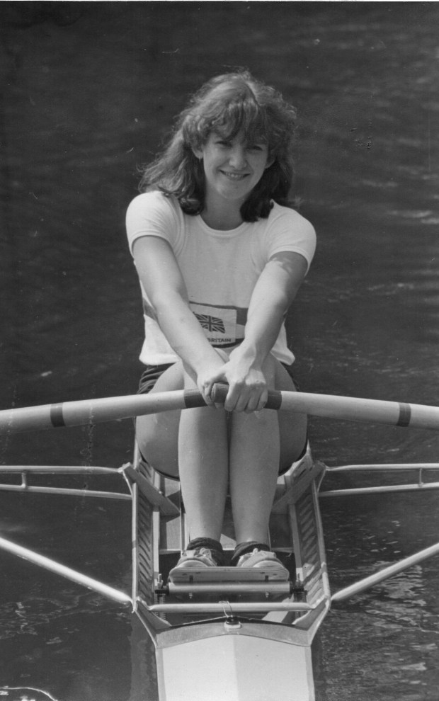 girl in sculling boat