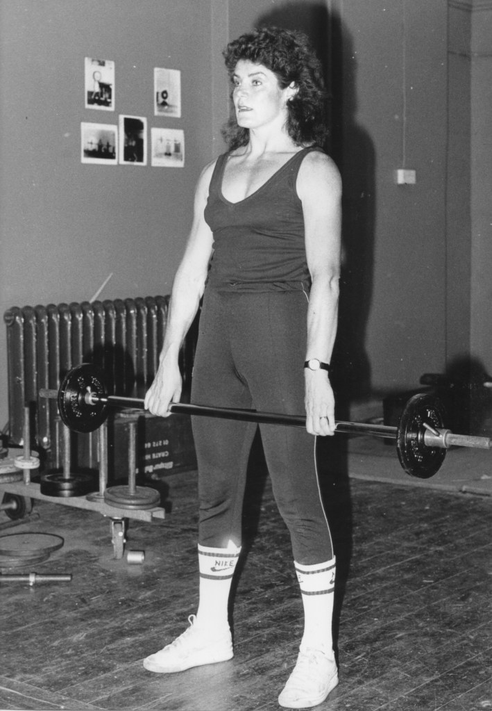 Beryl demonstrating a dead lift