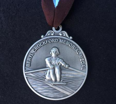 Beryl Crockford Memorial Medal on ribbon