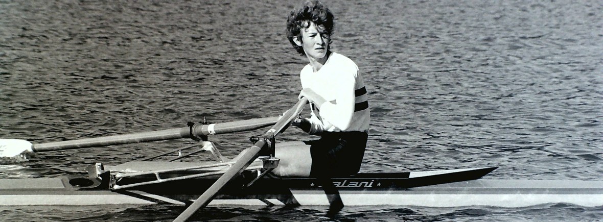Caroline Lucas sculling