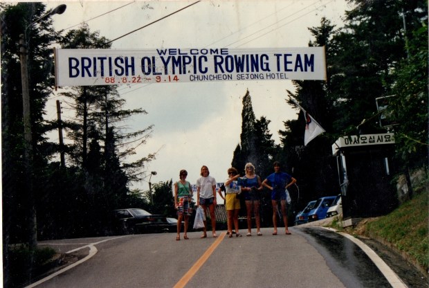 5 of GB women by sign welcoming team to hotel