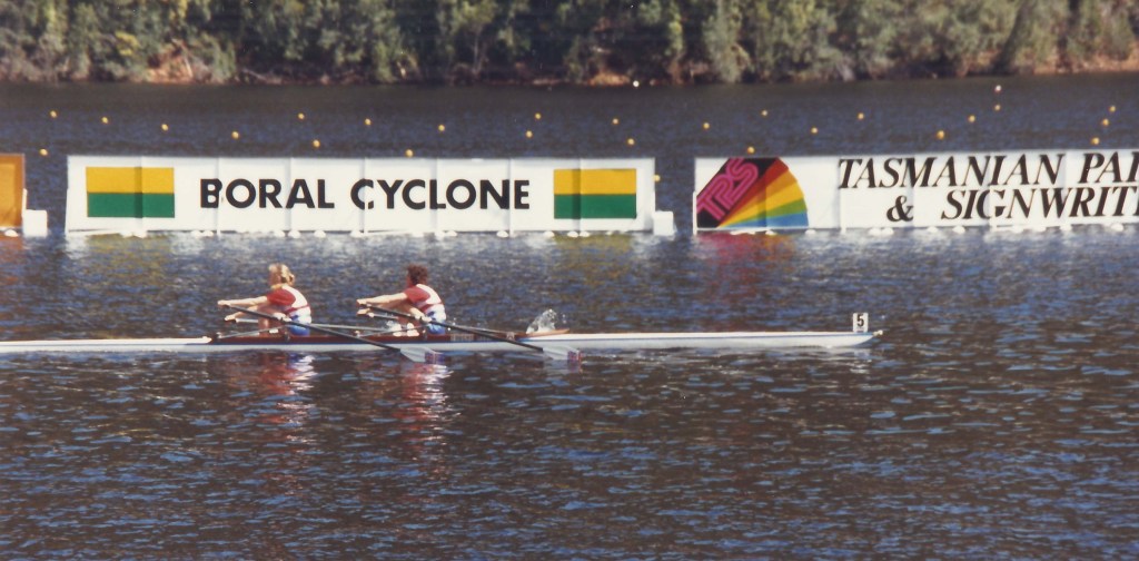 Women's double with advertising boards