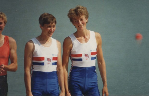 2 women in GB kit
