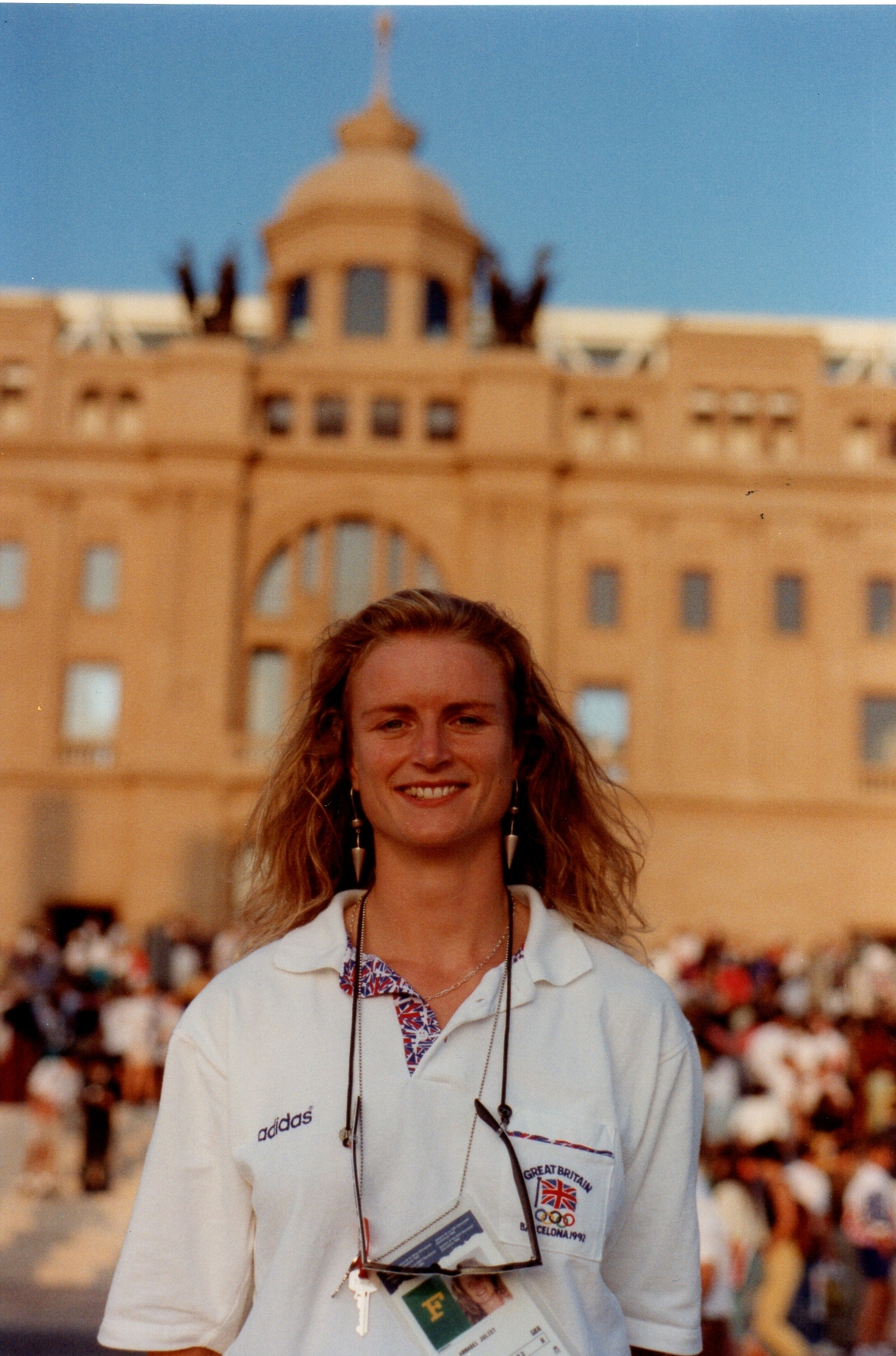 Annabel in official white polo shirt
