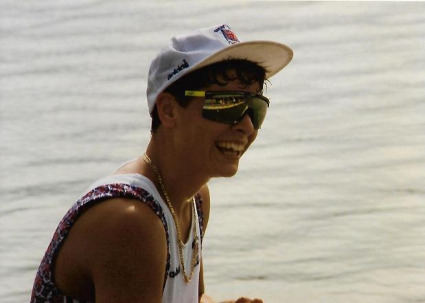 Tish in cap and sunglasses