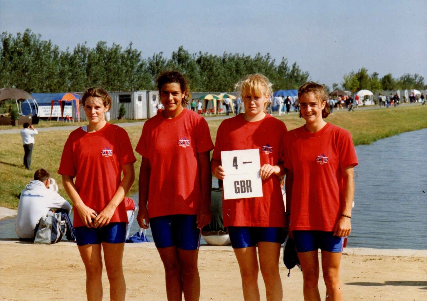 4 girls in red t-shirts