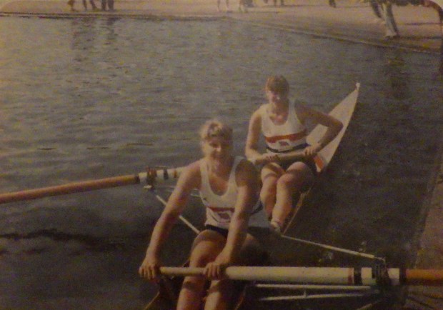 two girls in GB kit in pair