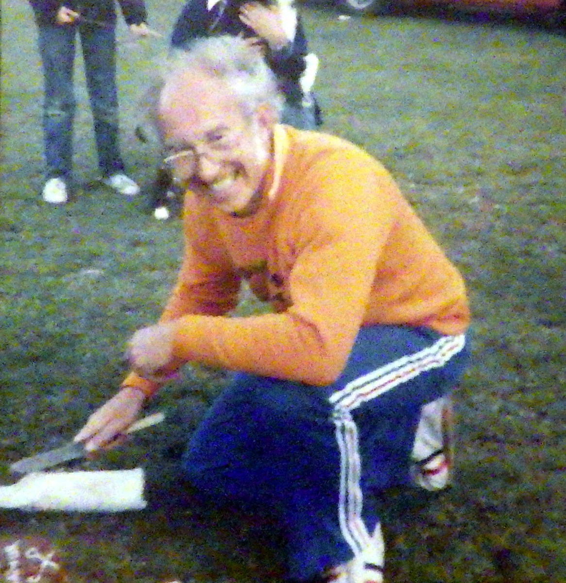 Man yellow sweatshirt