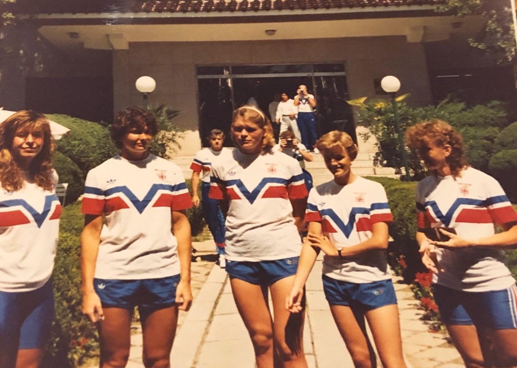 GB women's four in casual kit