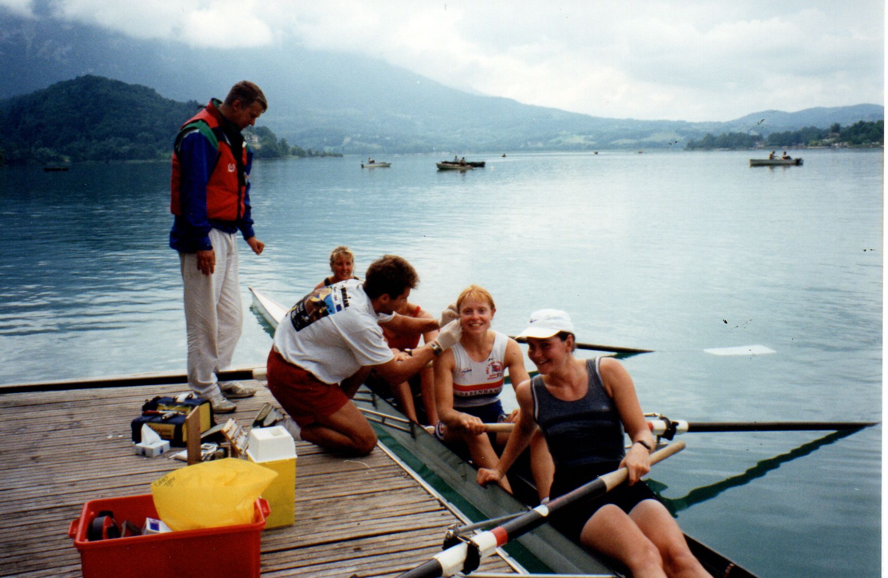 women's four on raft