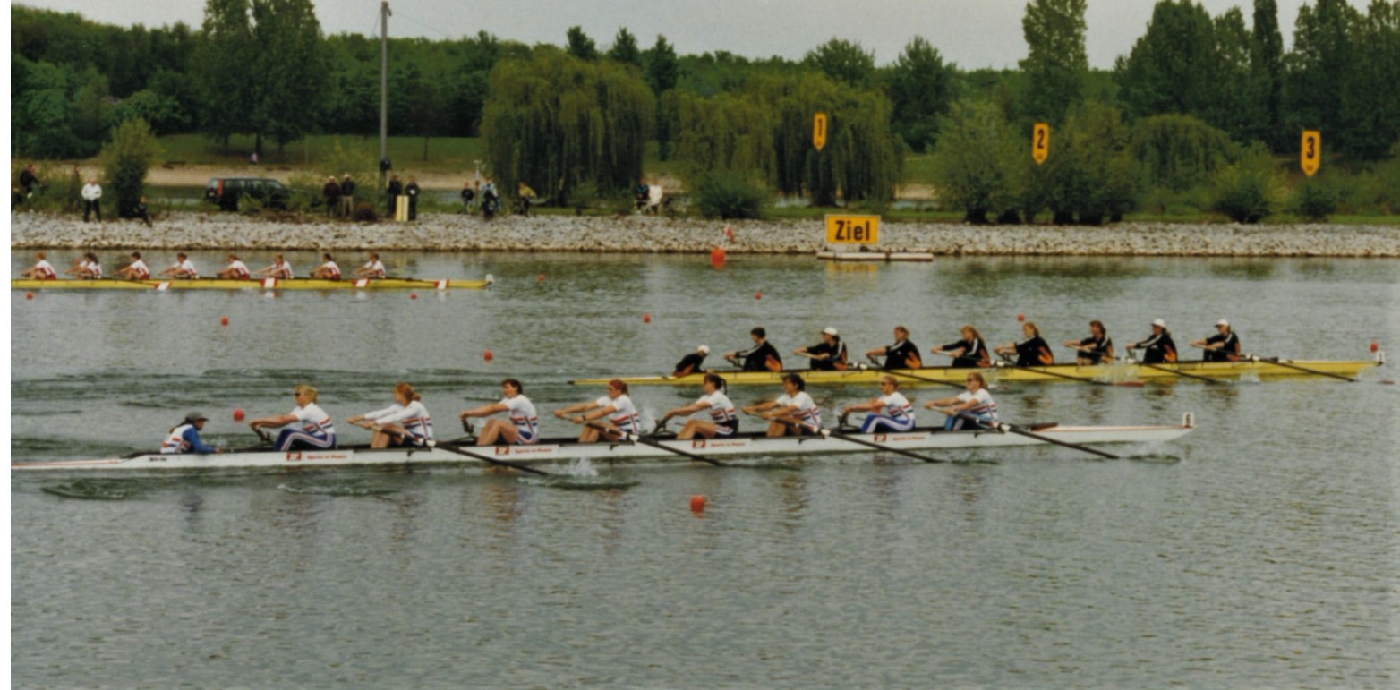 3 women's eights racing