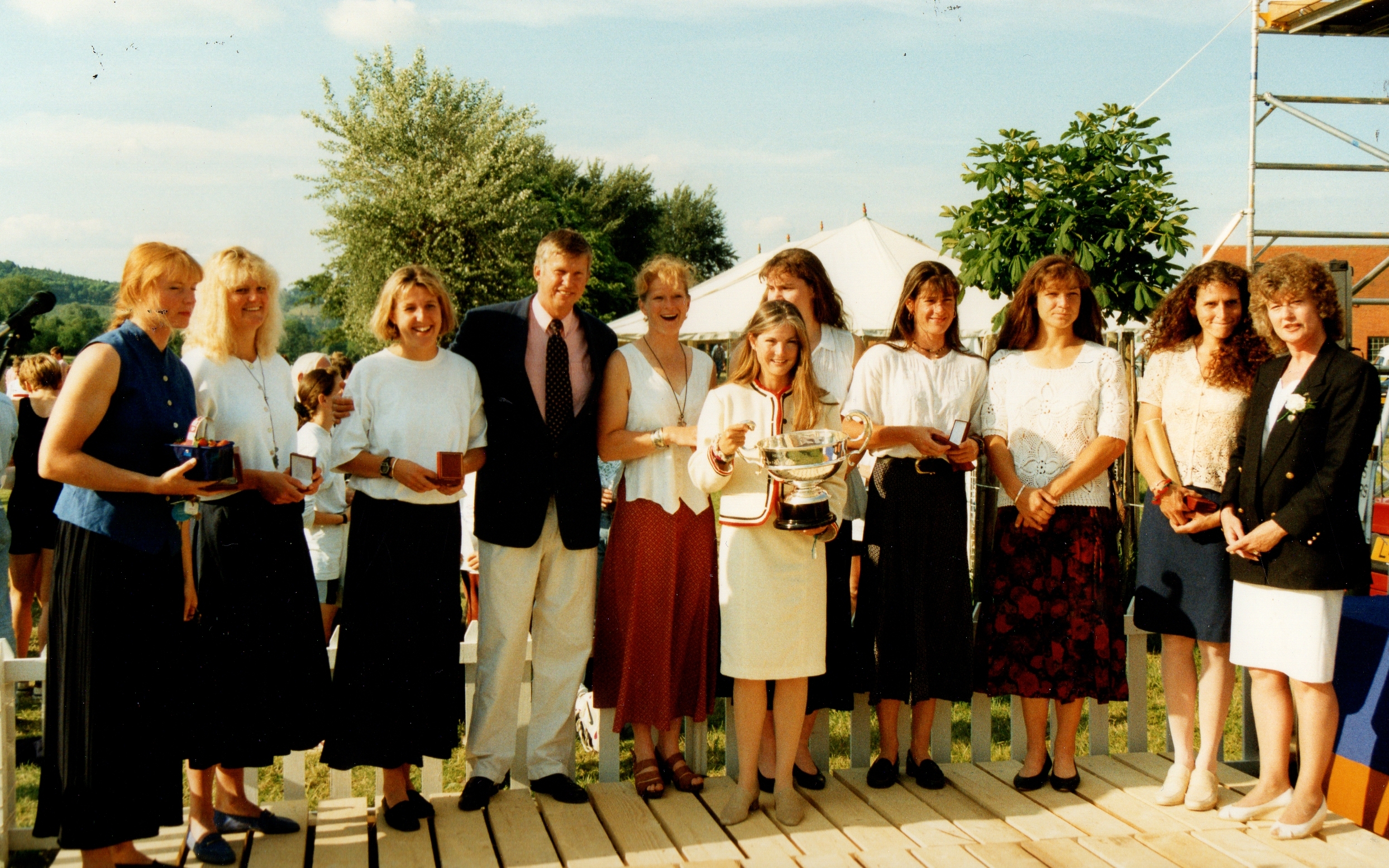 Women in skirts at presentation