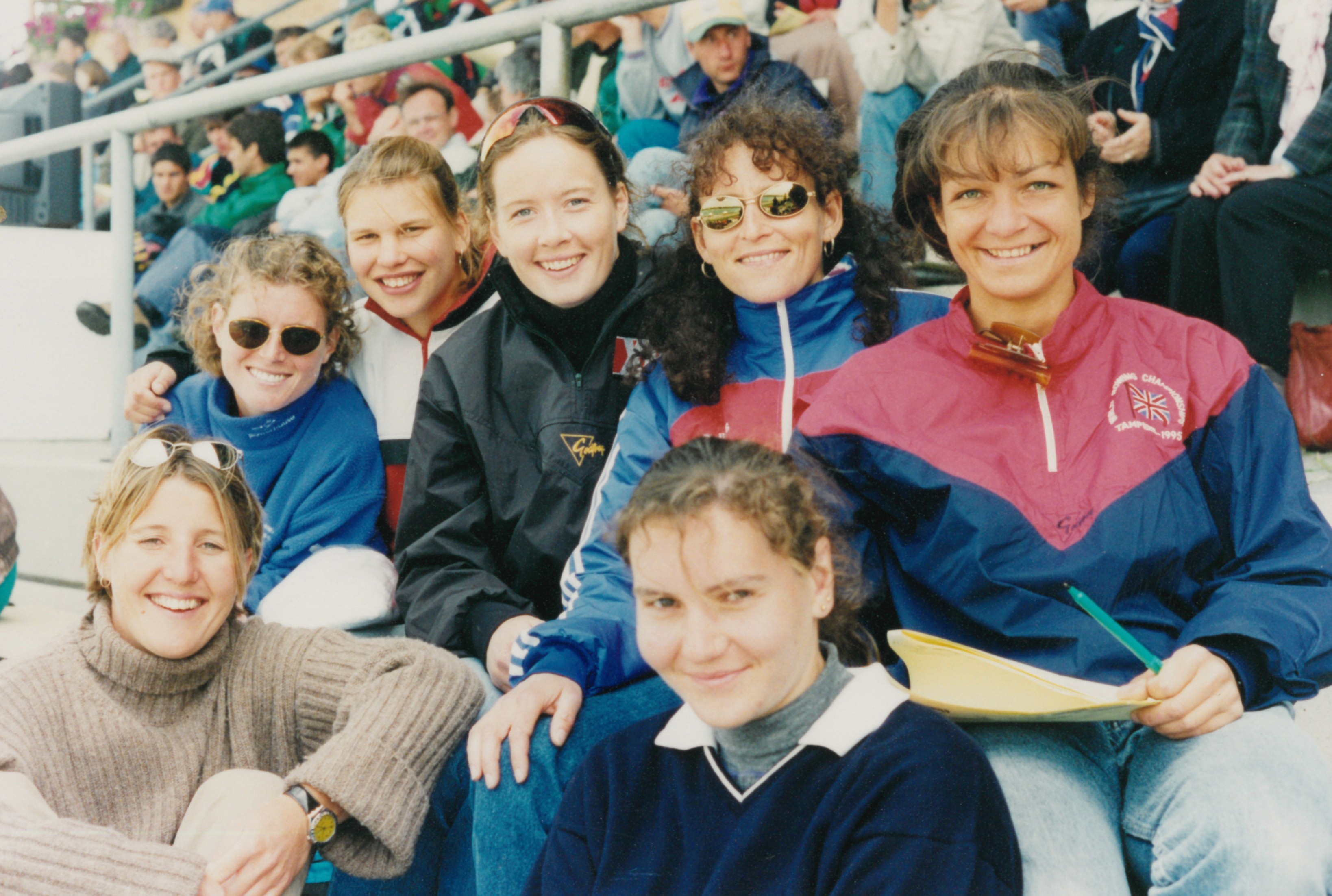 Women sitting in grandstand