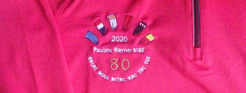 Embroidered logo: Pauline Rayner MBE 2020