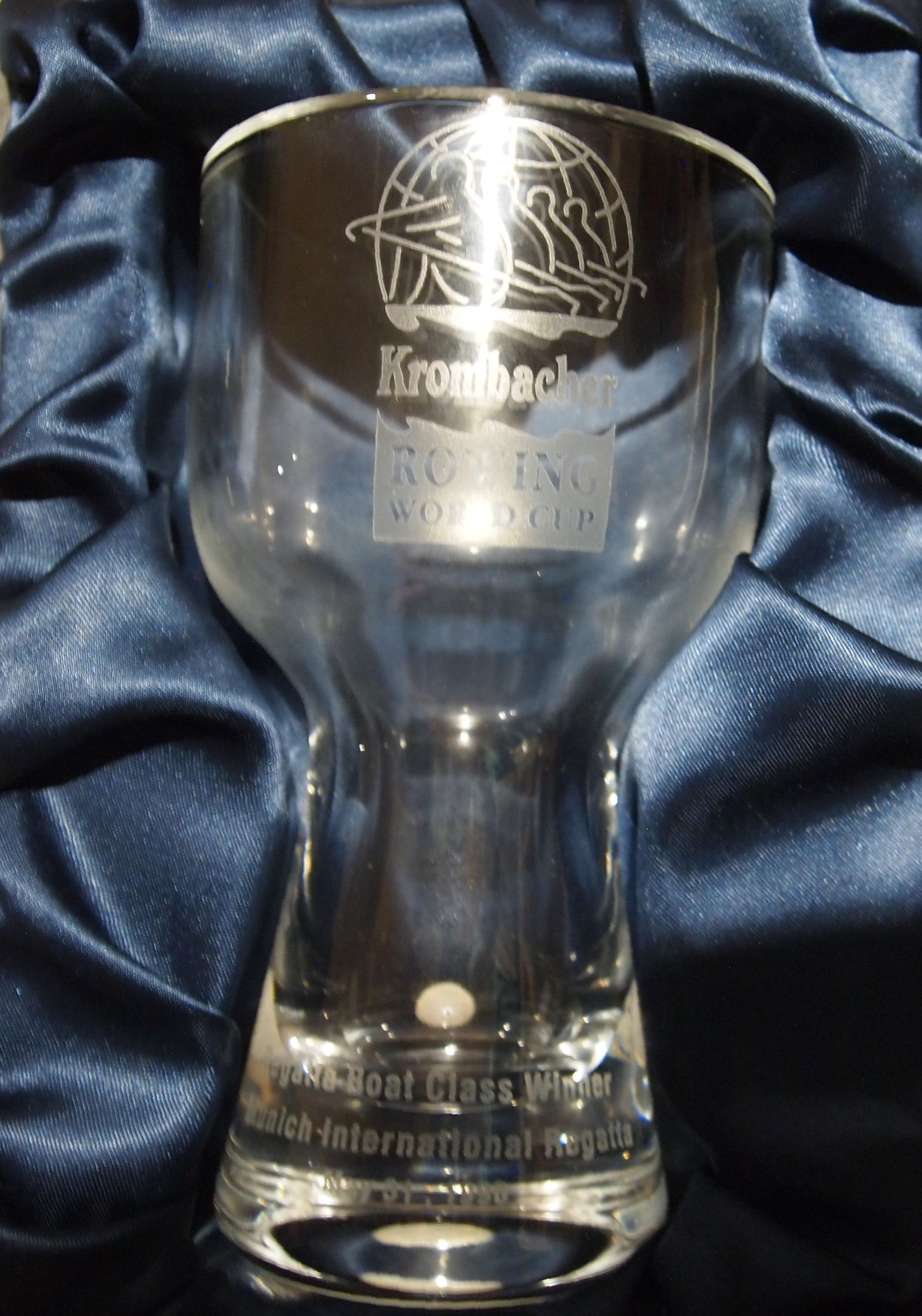 Glass vase: Krombacher Rowing World Cup