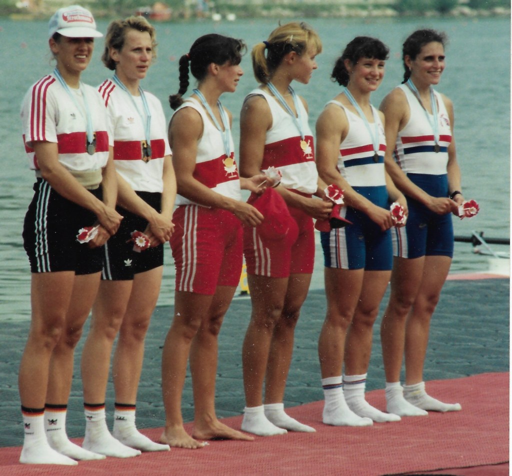 3 women's pairs with medals