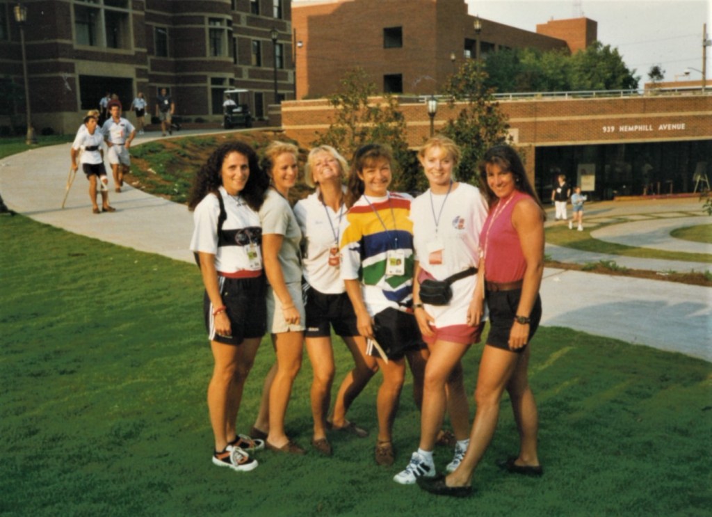 Women in shorts and t-shirts