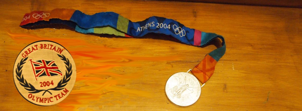 Athens 2004 Olympic Silver Medal with Great Britain badge inset