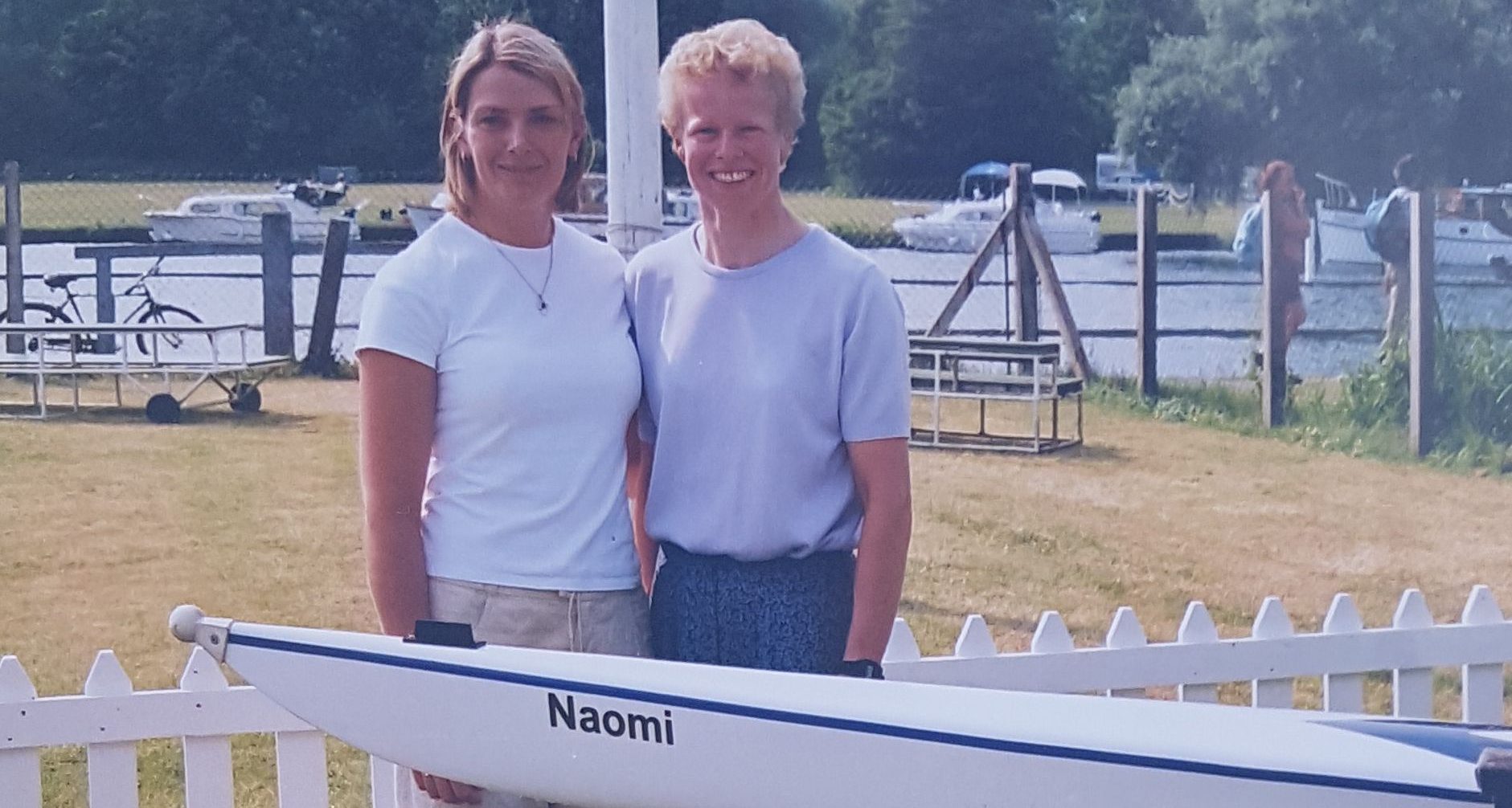 2 women with boat called Naomi