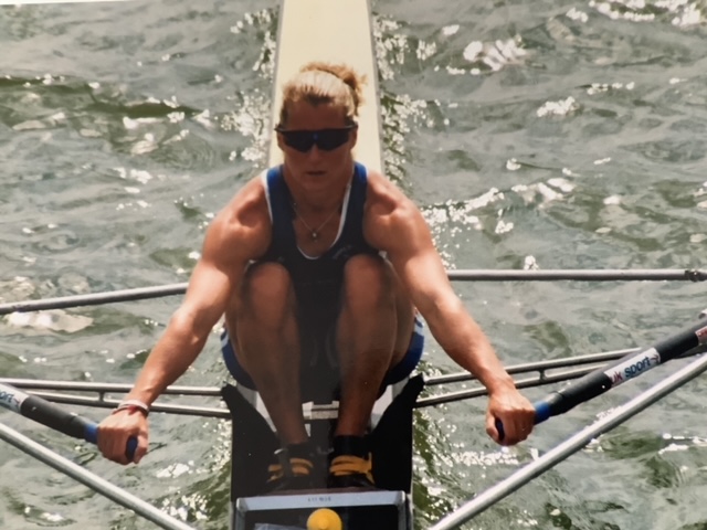 Woman sculling